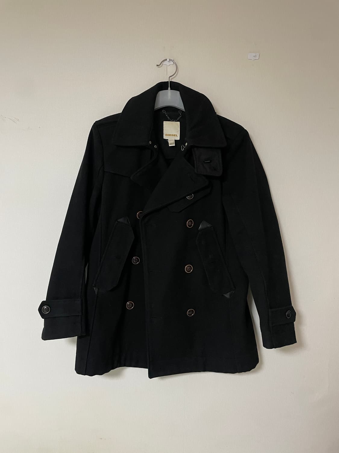 디젤 블랙 코트 S USA 정판  상품이미지5