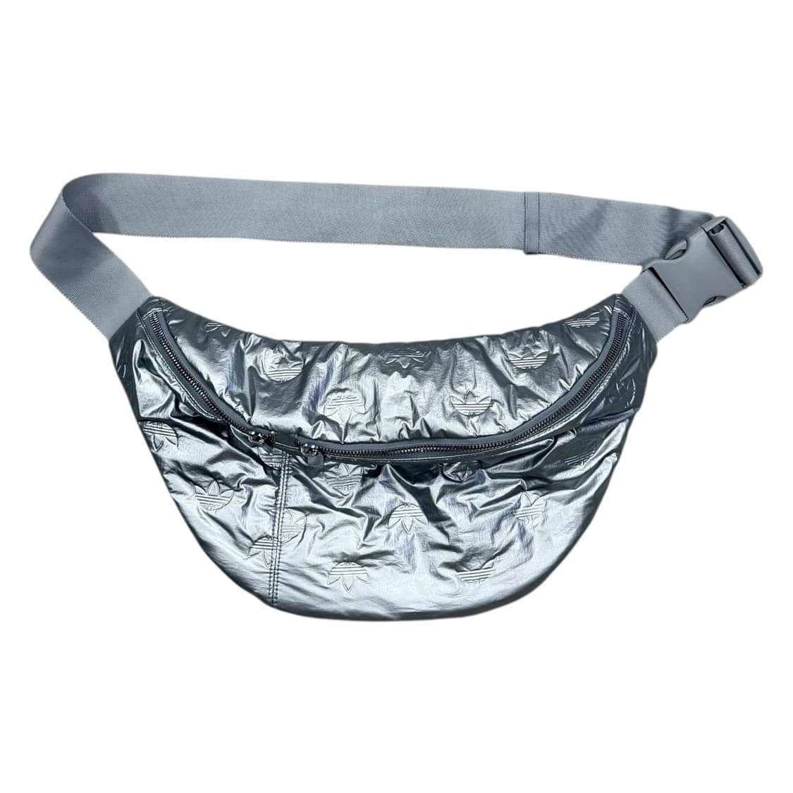 아디다스 퍼피 새틴 오버사이즈 웨이스트백 힙색 가방 메탈릭 실버 상품이미지1