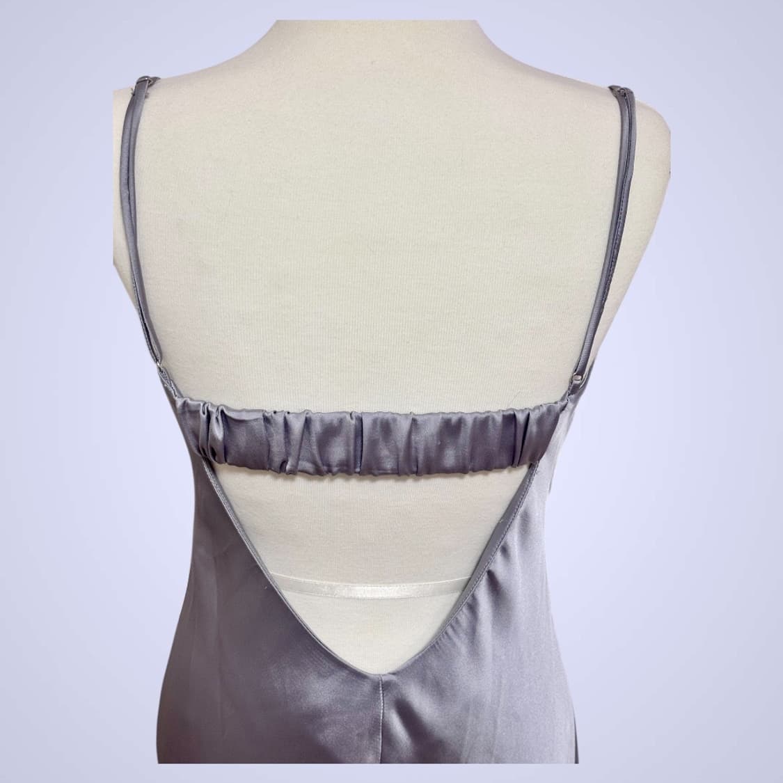 자라(ZARA) 라벤더 새틴 슬립 롱 원피스 상품이미지6