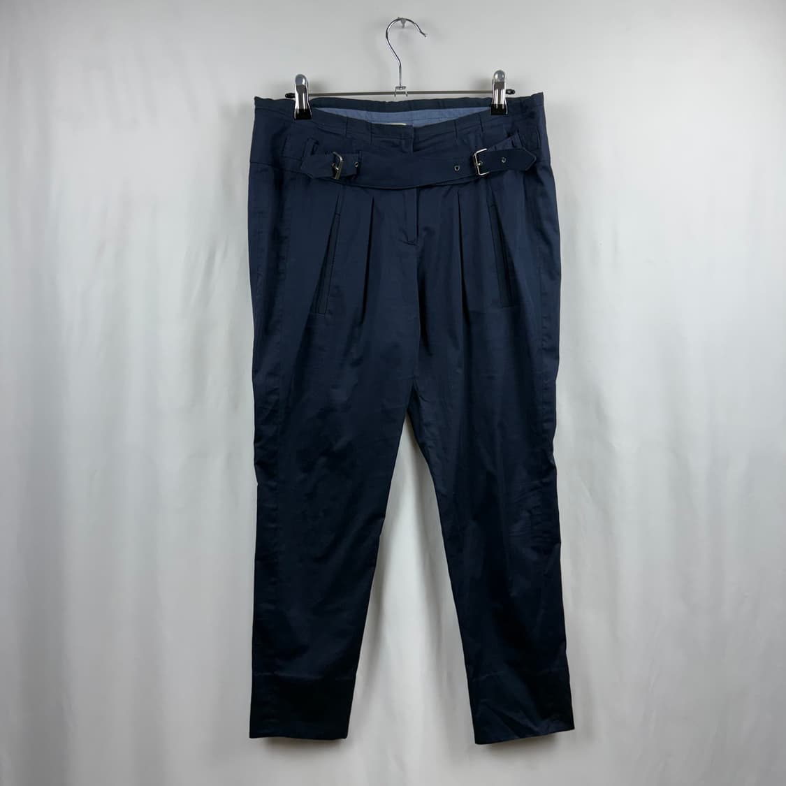 (64-94) 시스템 우먼스 벨티드 크롭 팬츠 네이비 상품이미지2