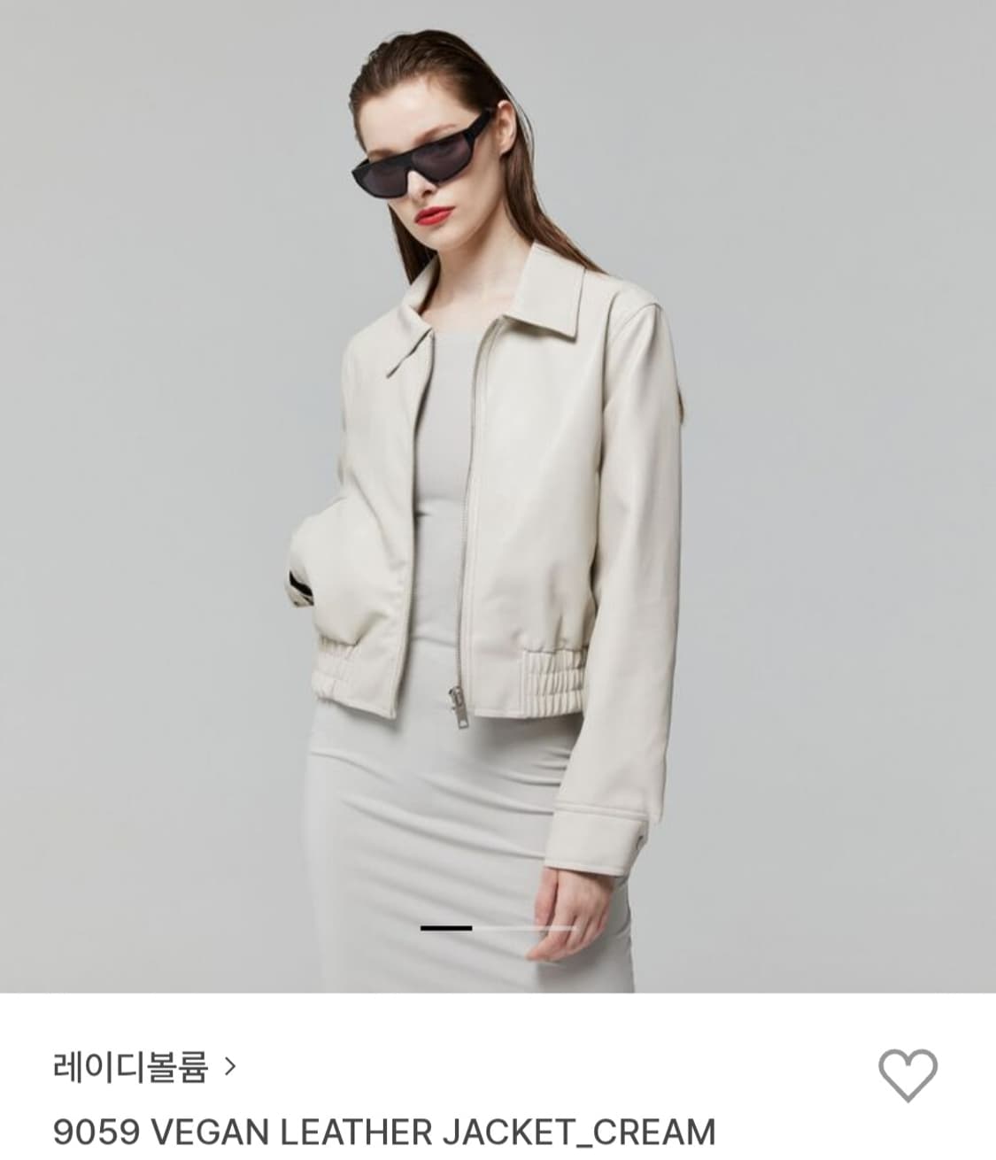 레이디볼륨 레더 자켓 상품이미지3