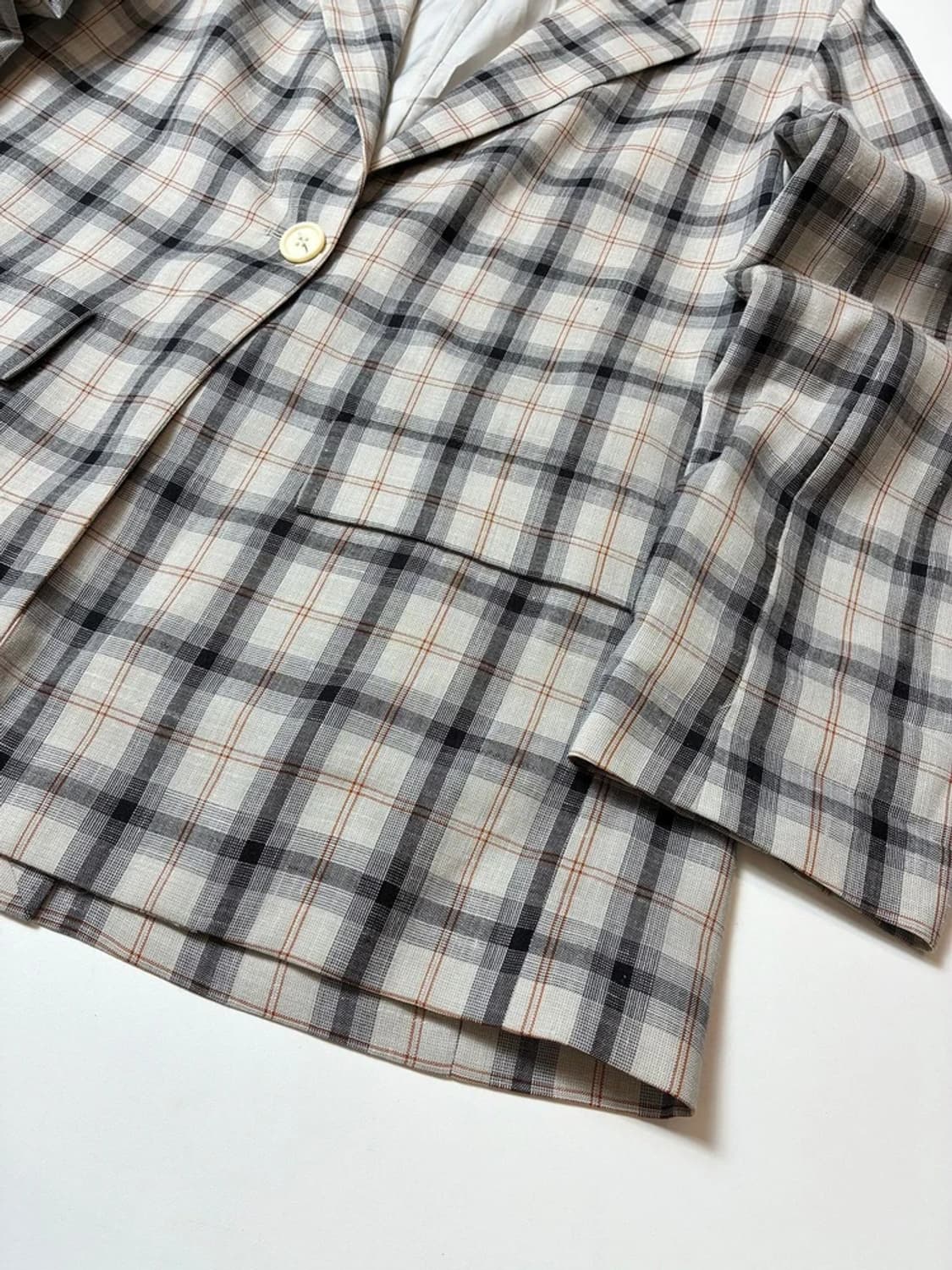 스튜디오 니콜슨 18ss 린넨 블렌드 체크 블레이저 PN8268 상품이미지3