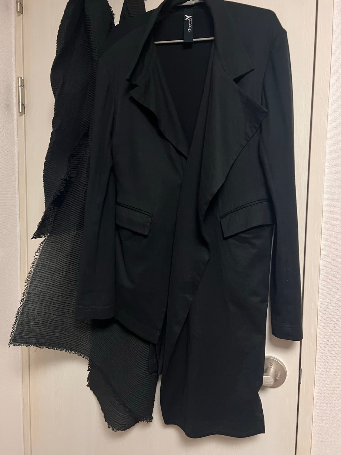 요지야마모토 비대칭 코트 상품이미지4