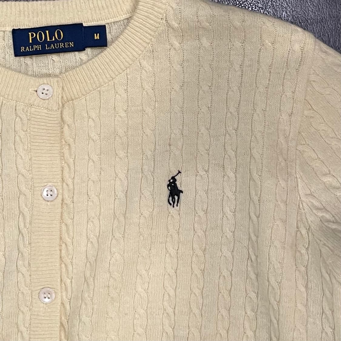[IM] polo 폴로랄프로렌 화이트 가디건니트 상품이미지5