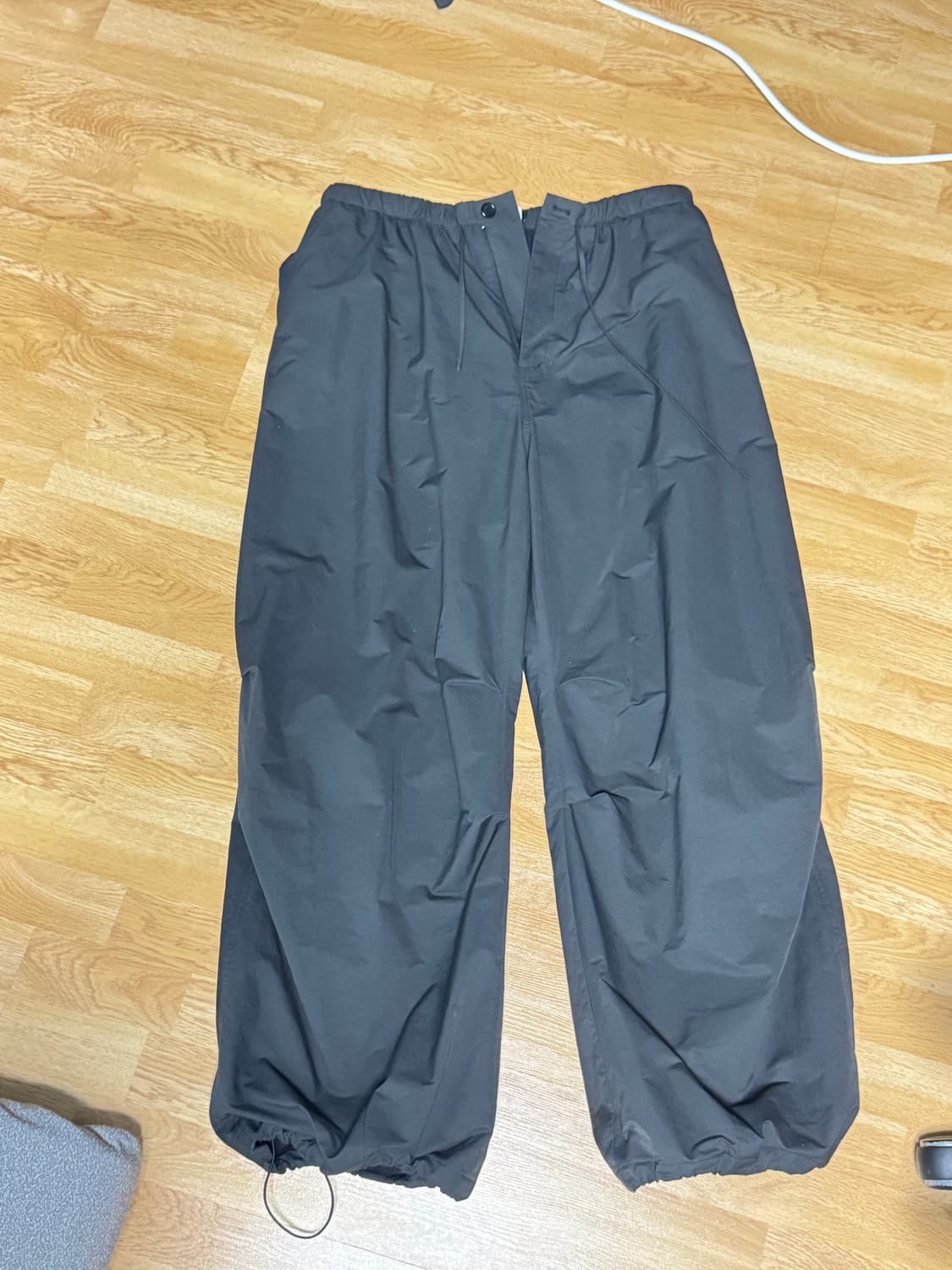 아모멘토 와이드 퍼티그 팬츠 블랙 상품이미지2