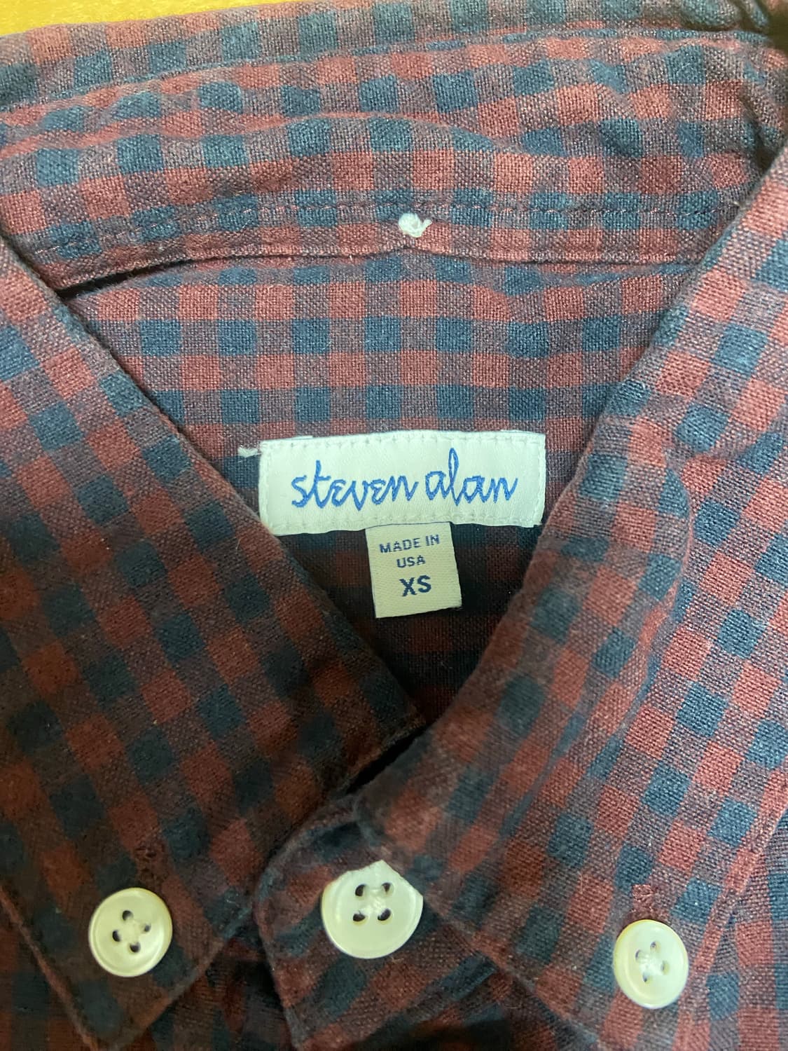 Steven Alan 면 체크셔츠  XS 상품이미지2