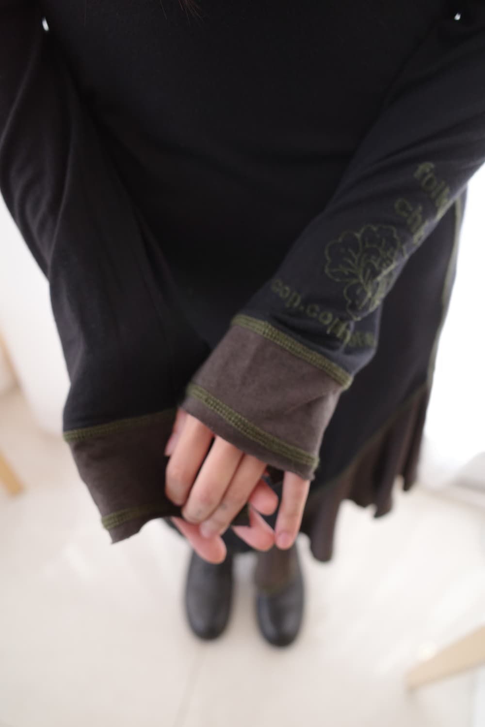 Drape hood dress 상품이미지4