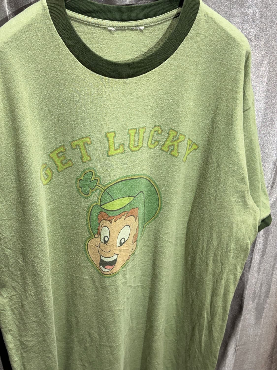XL Get Luck 프린팅 그린 링거티 상품이미지4