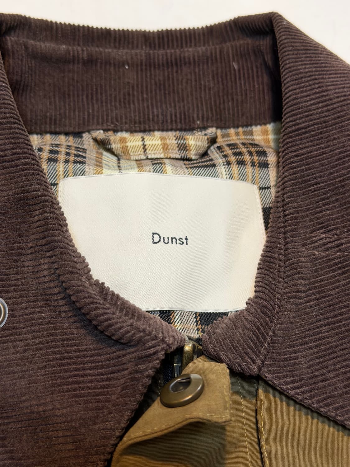 던스트 코듀로이 카라 코튼 헌팅 왁스자켓 카키 브라운 상품이미지3