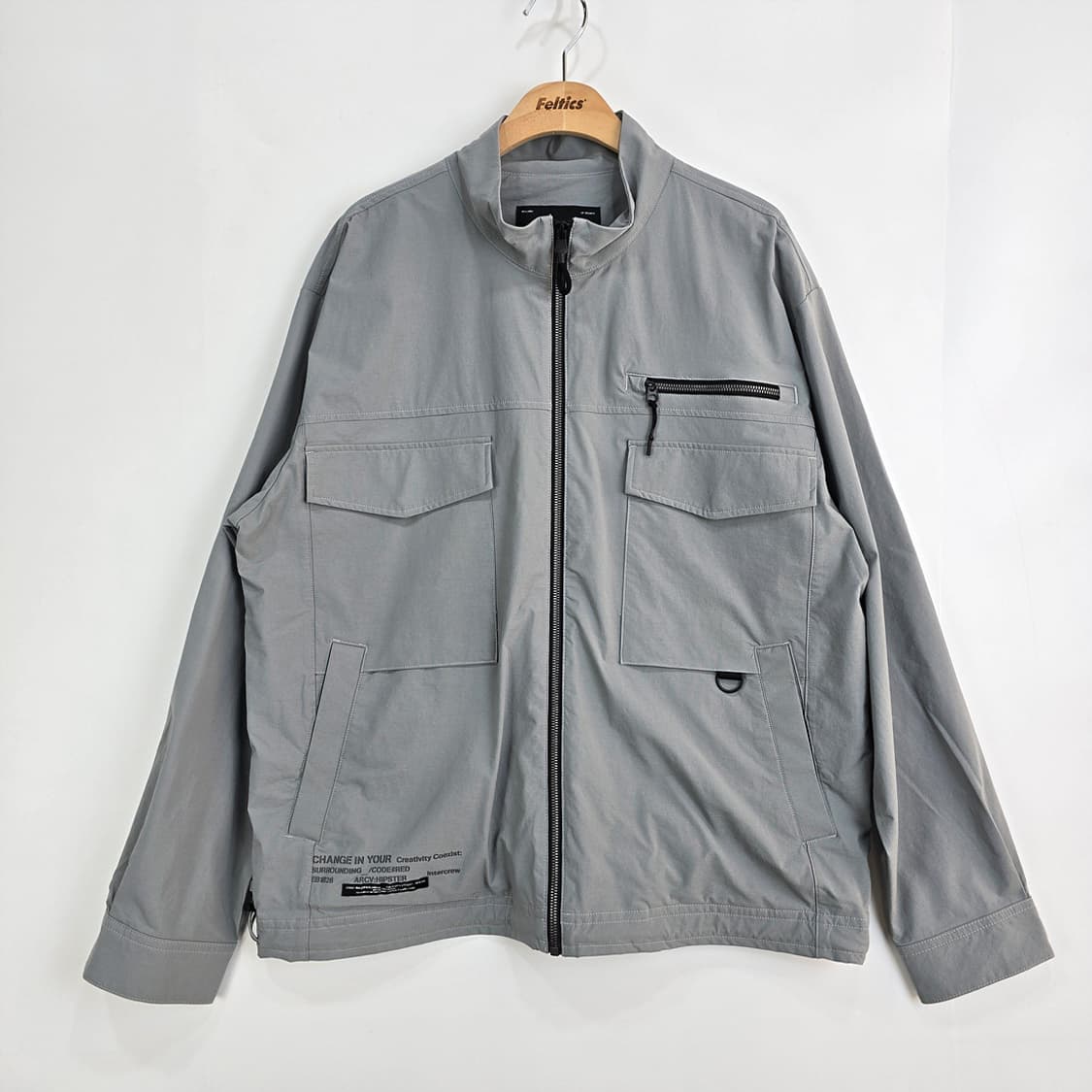 인터크루 intercrew 기능성 포켓 집업 자켓 그레이 105 상품이미지1