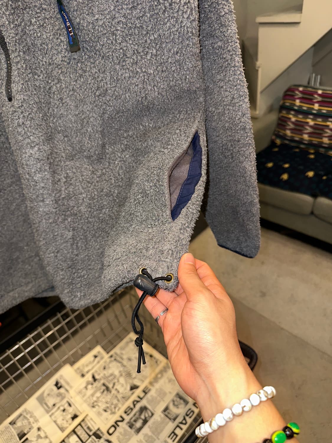 90’s LL Bean grey fleece half zip-up 상품이미지8