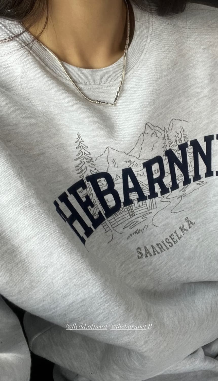 더바넷 Saariselka Logo Sweat Shirt Grey 상품이미지6