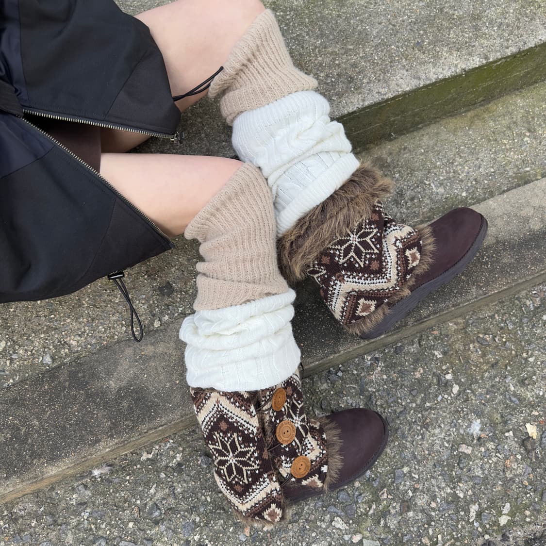 00s MUK LUKS 퍼 랩 부츠 풀박스 상품이미지10