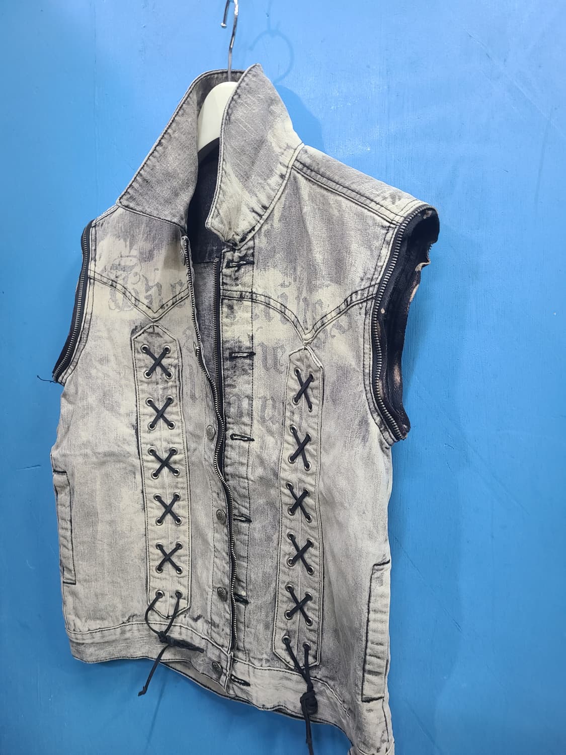 희귀템 일본 그런지펑크 버닝쇼 데님자켓 상품이미지5