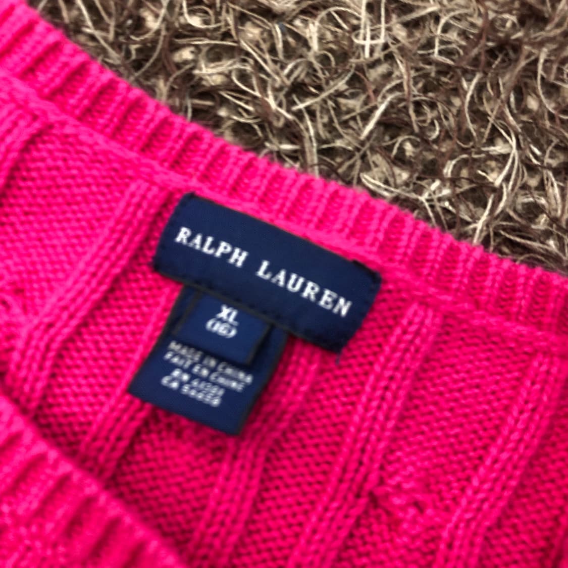 폴로 랄프로렌 걸스 핑크 케이블 니트 상품이미지5