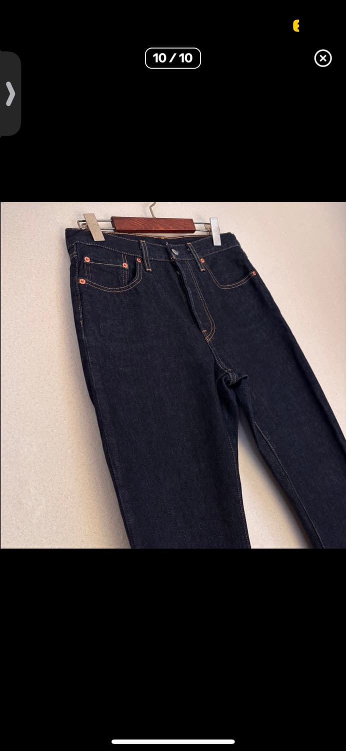 리바이스 501 청바지 진청 데님 28 오리지널 레드 탭 프리미엄 상품이미지10