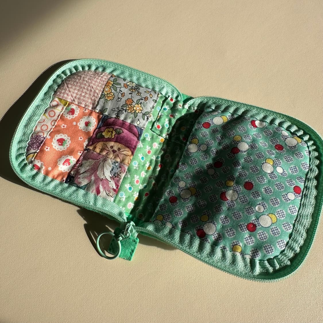 미국 빈티지 원단, 피드색 파우치 / 핸드메이드 상품이미지5