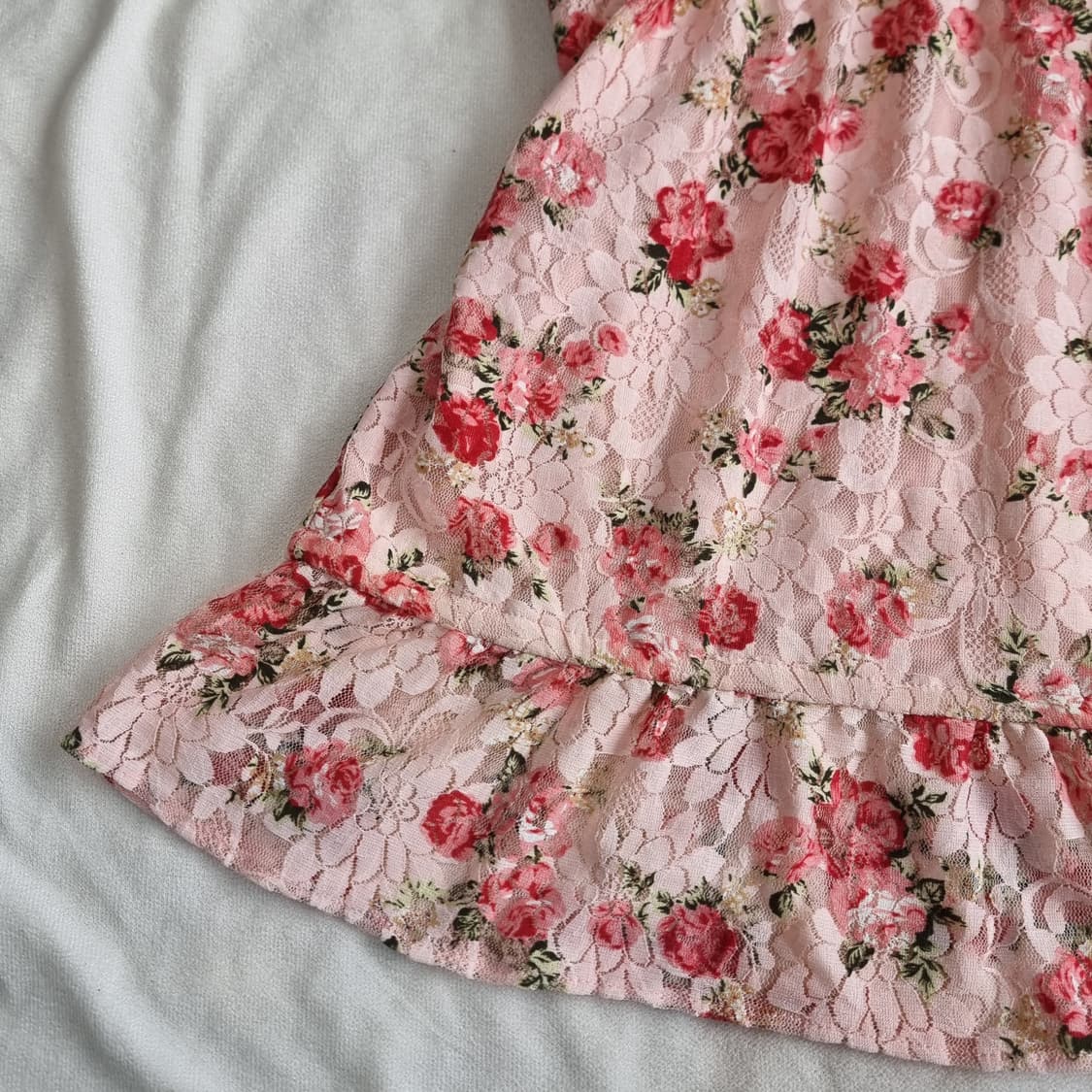 레이스 플라워 튜닉 미니원피스 상품이미지4