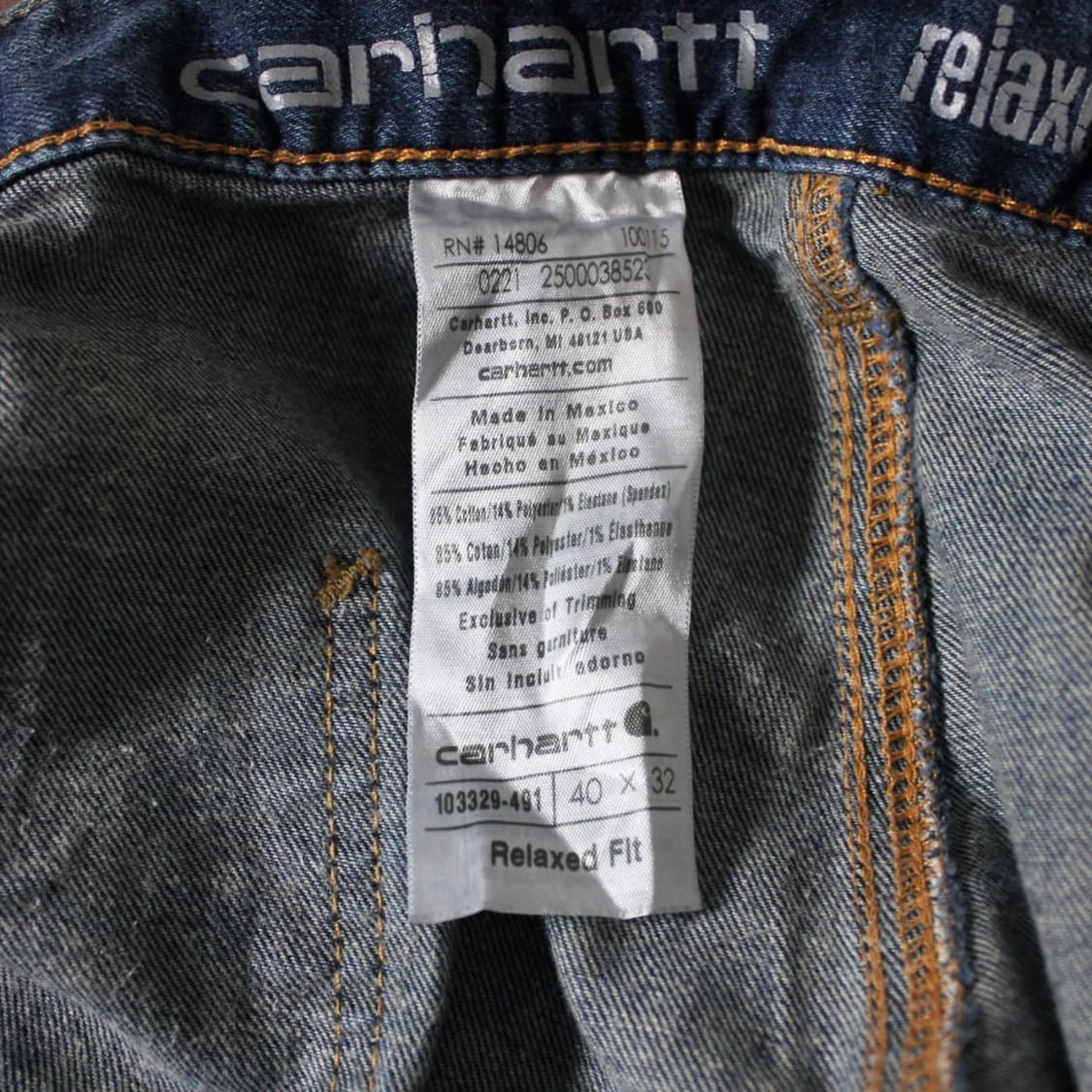 Carhartt 칼하트 데님 더블니 워크 팬츠 상품이미지4