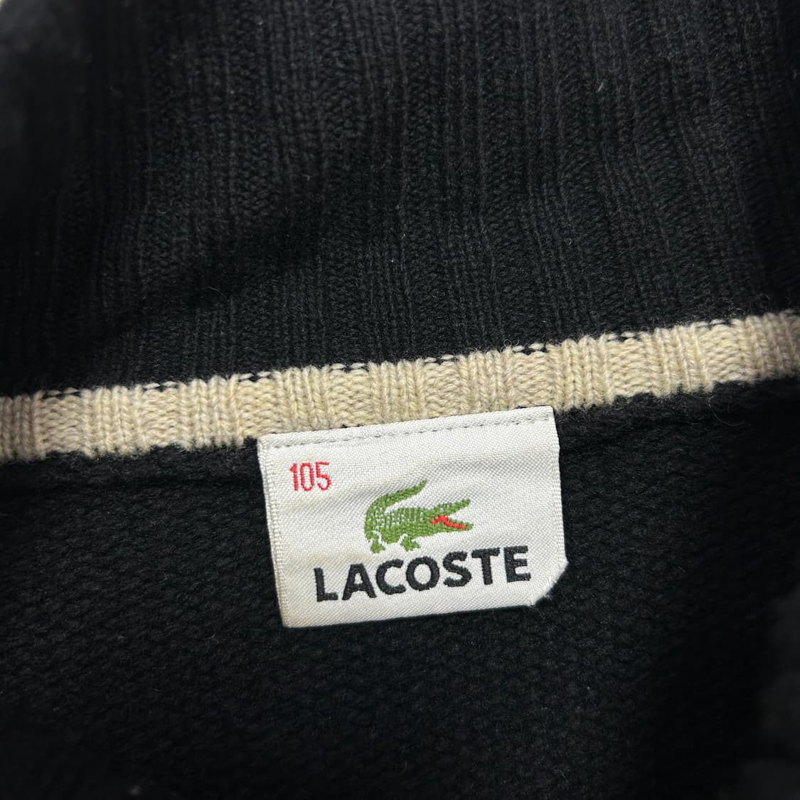라코스테 블랙 니트집업 가디건(105) 상품이미지2