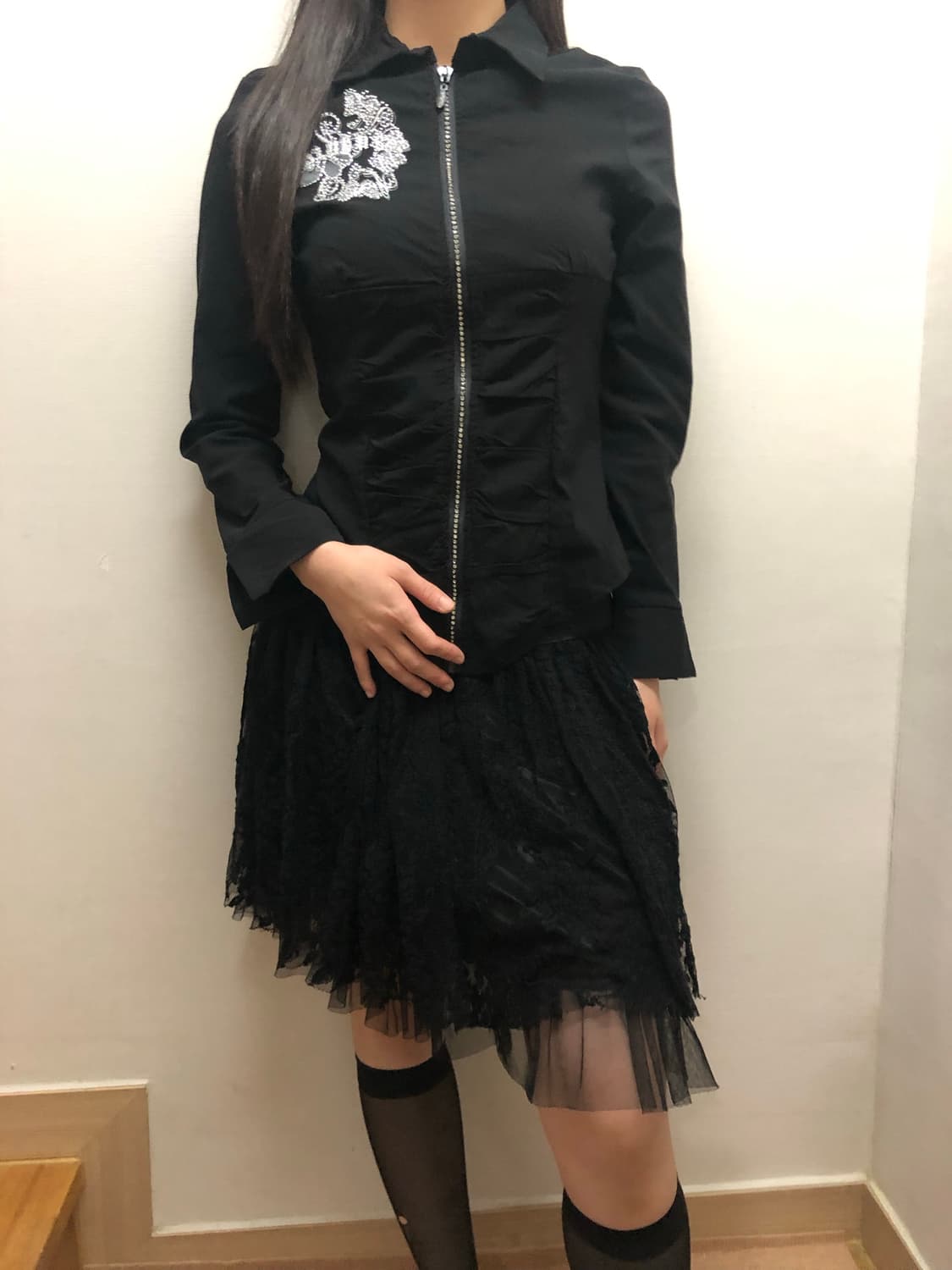 빈티지 블랙 오리엔탈 셔링 자켓 상품이미지8