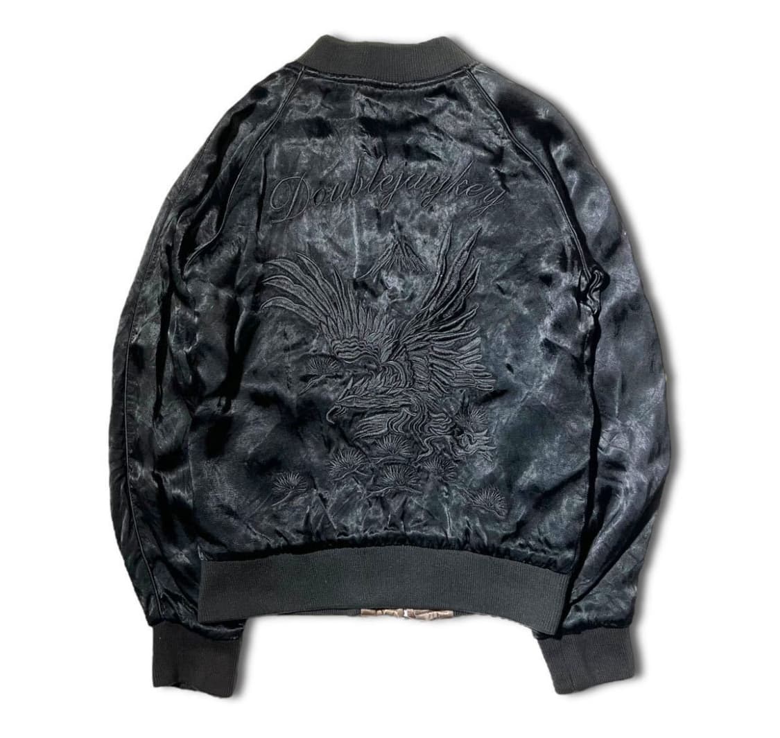 일본빈티지 리버시블 양면 사틴 퀼팅 스카잔 M 상품이미지9