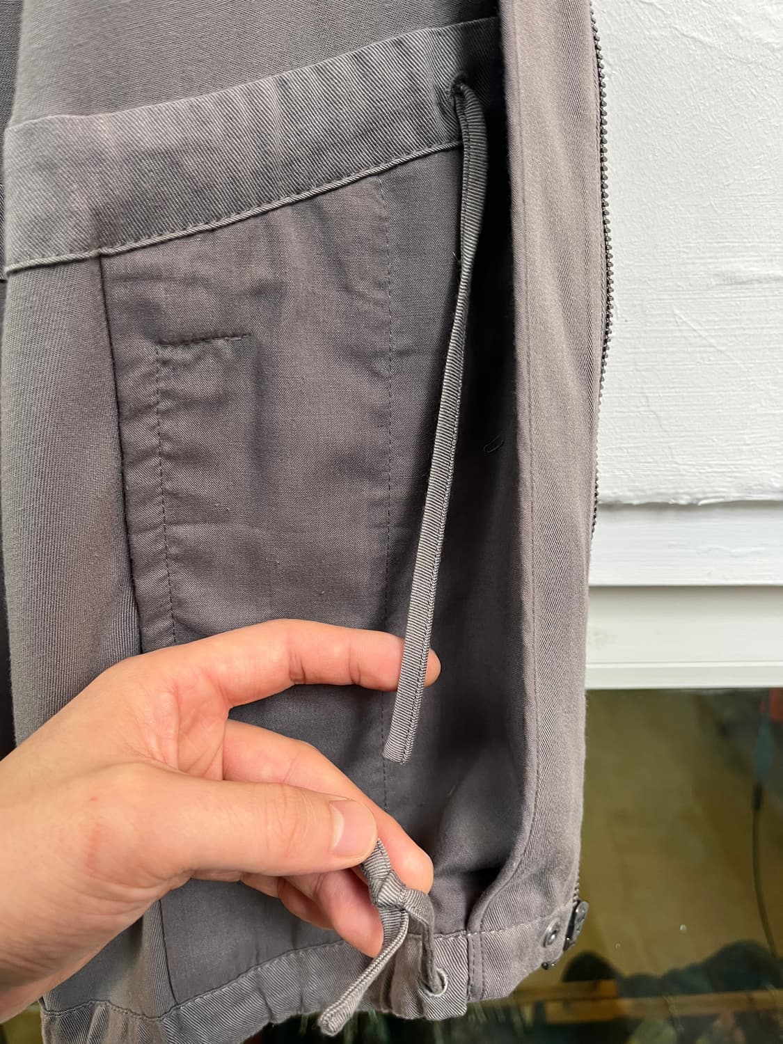 Armani Exchange 코튼 후드 집업 판초 S 상품이미지8