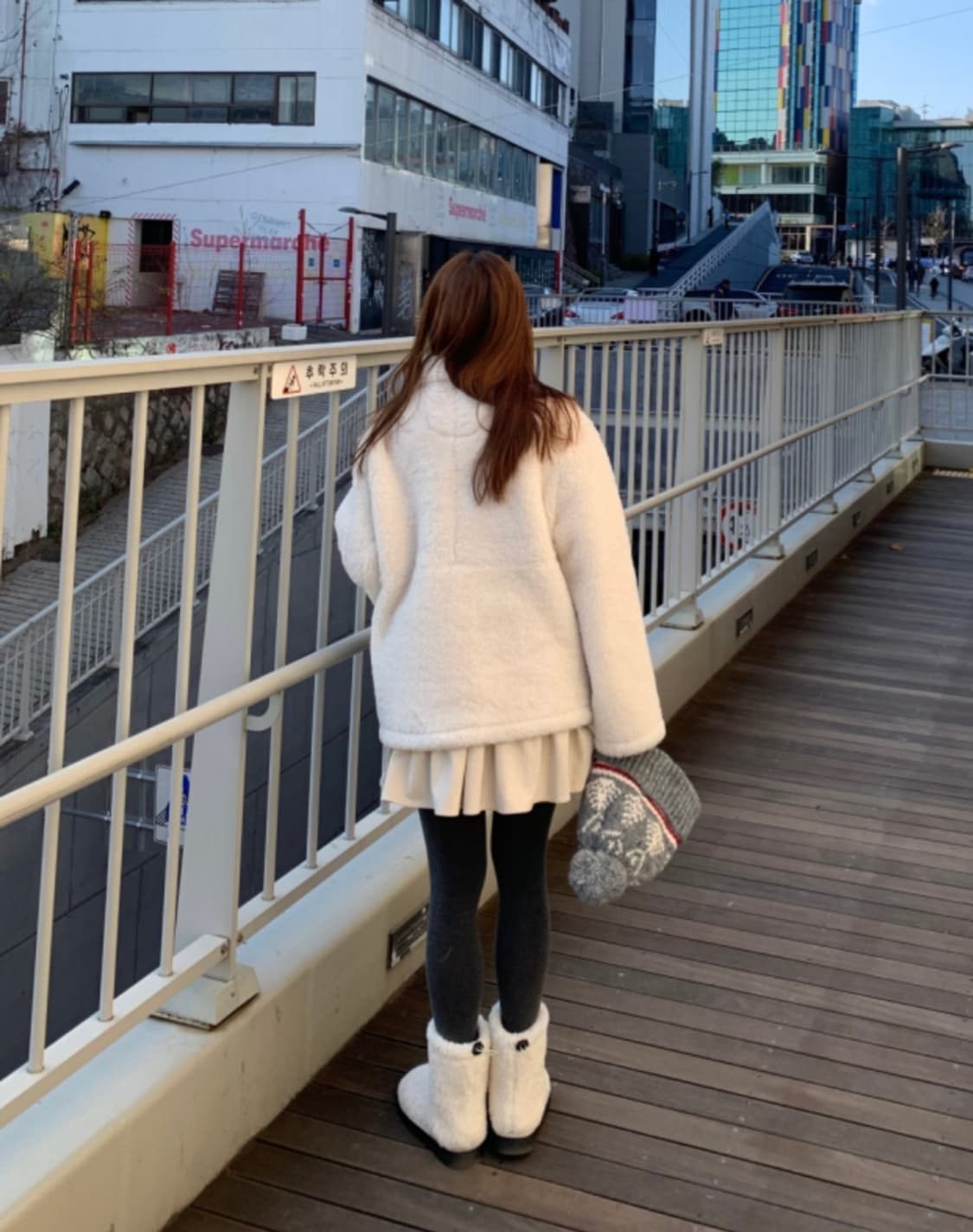 온더팔레트 온팔 자체제작 테디 시어링 무스탕 아이보리 상품이미지6