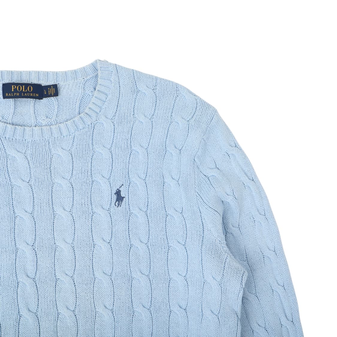 폴로 랄프로렌 라이트블루 케이블 니트 스웨터 상품이미지2