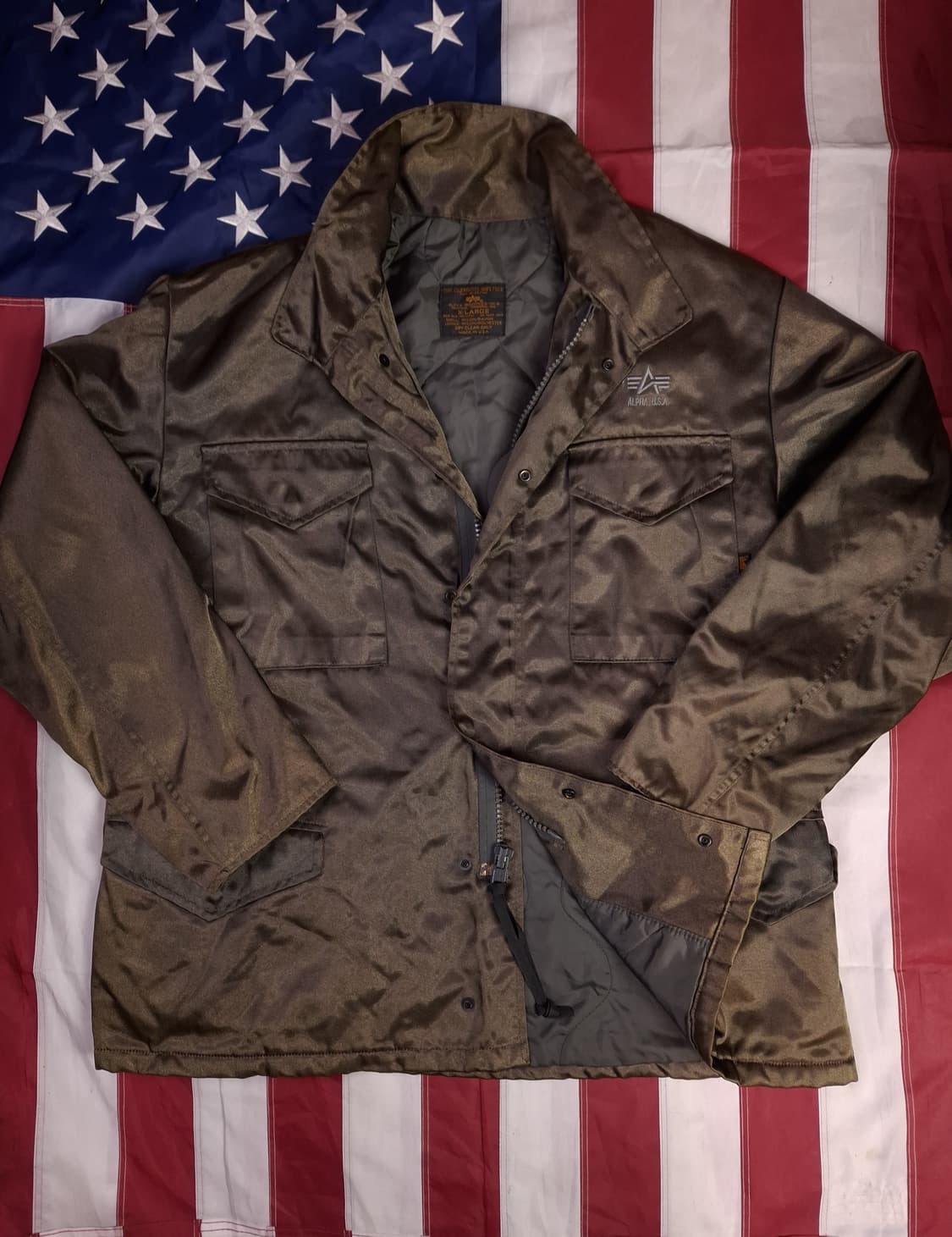 새제품 오리지날 미국제조 알파사 패딩 M-65 필드 야상 상품이미지1