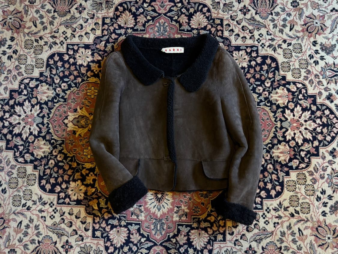 마르니 시어링 레더 자켓 55~66 상품이미지1