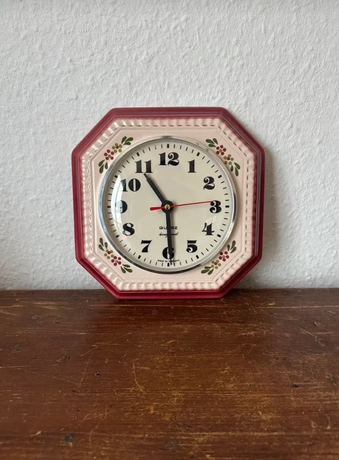 독일)빈티지 꽃도자기 벽시계(핸드페인팅) 상품이미지1