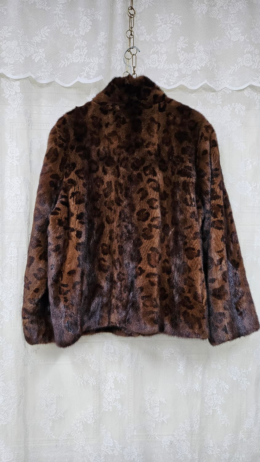 레오파드 무늬 밍크 코트 상품이미지3