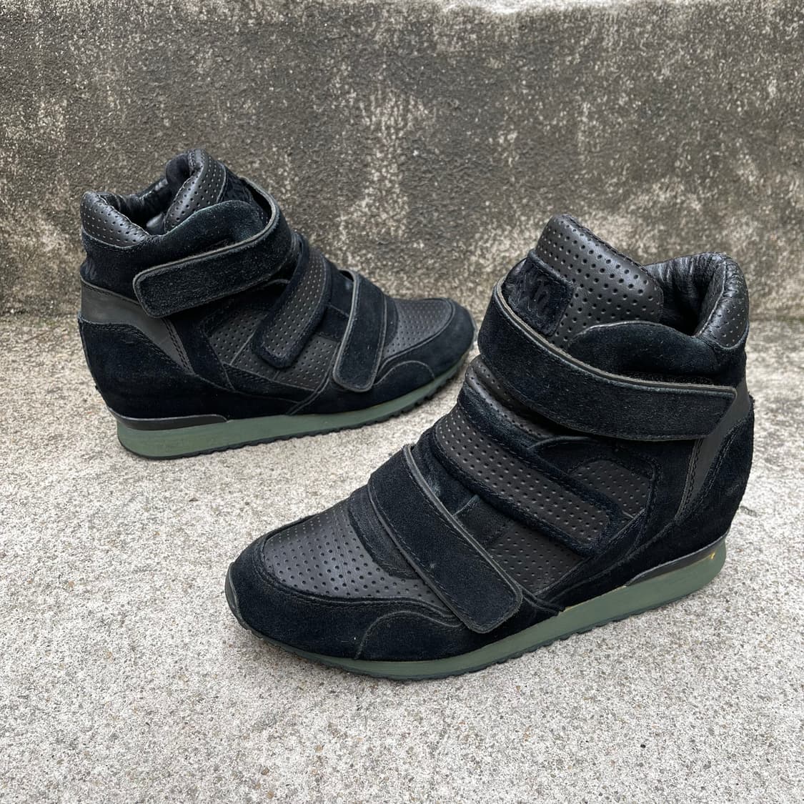 [39] ASH 가죽/스웨이드 웨지힐 스니커즈 (250) 상품이미지3