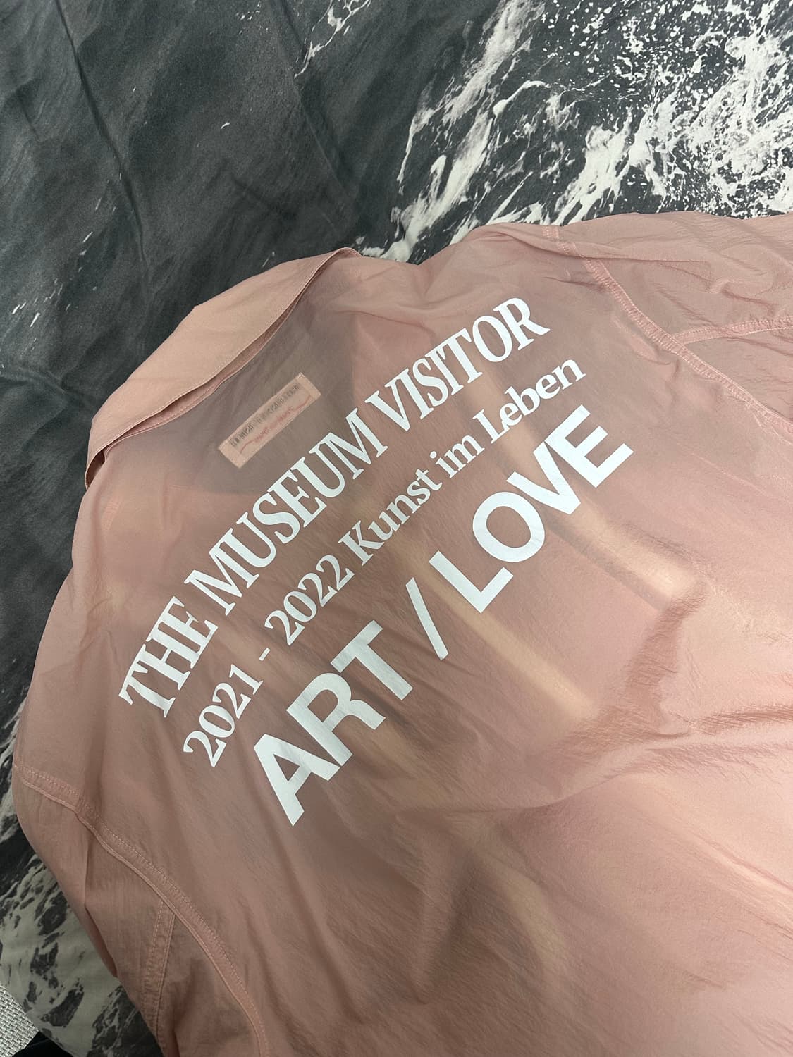 더뮤지엄비지터 윈드브레이커 핑크 XL 새상품급 상품이미지5