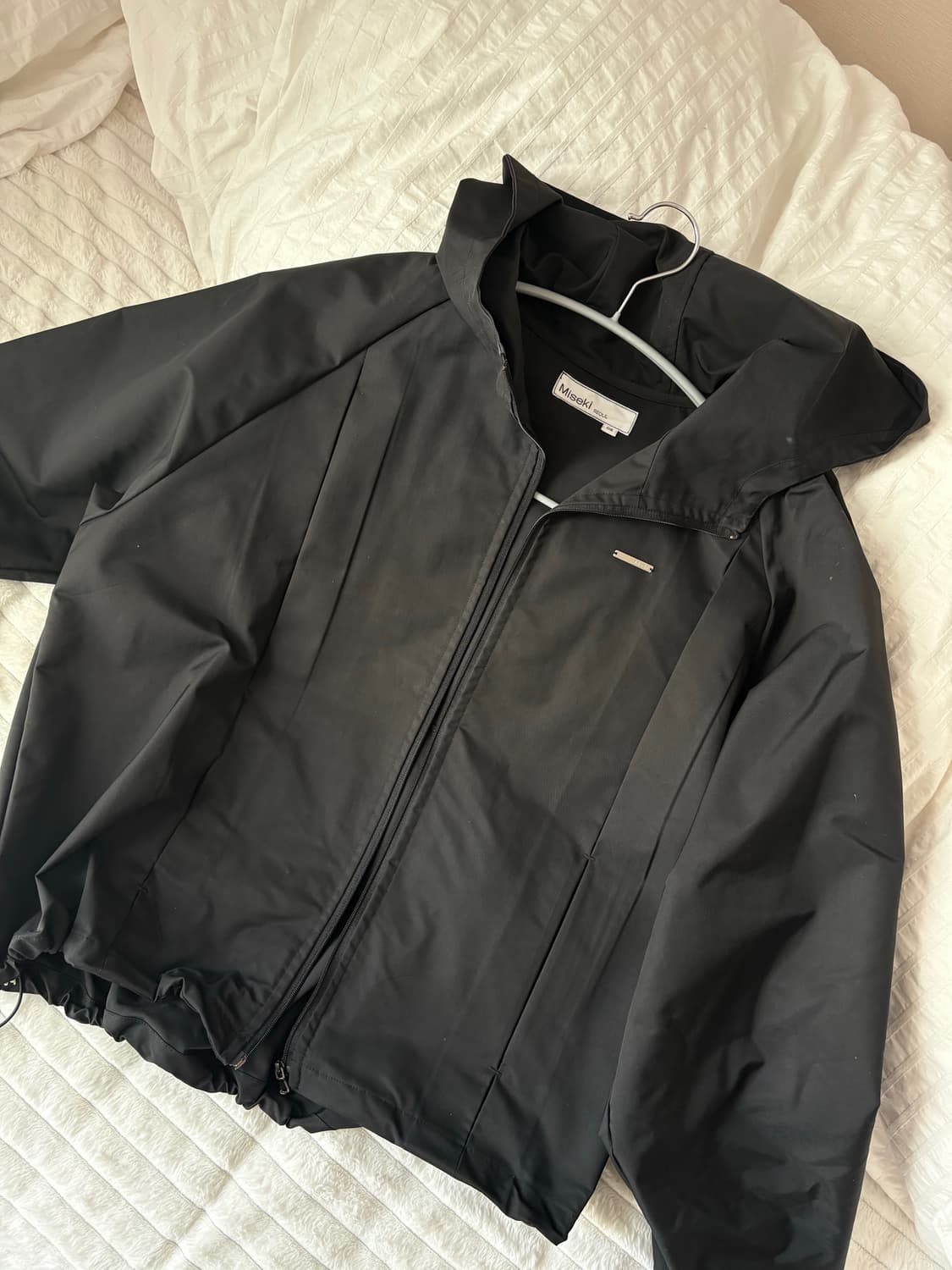 미세키서울 후디드 윈드브레이커 자켓 블랙 상품이미지1