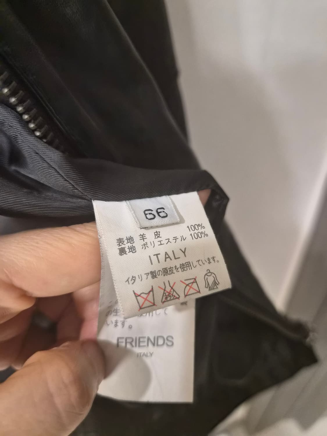 이태리 양가죽 100% FRIENDS 블랙 레더 자켓  상품이미지7