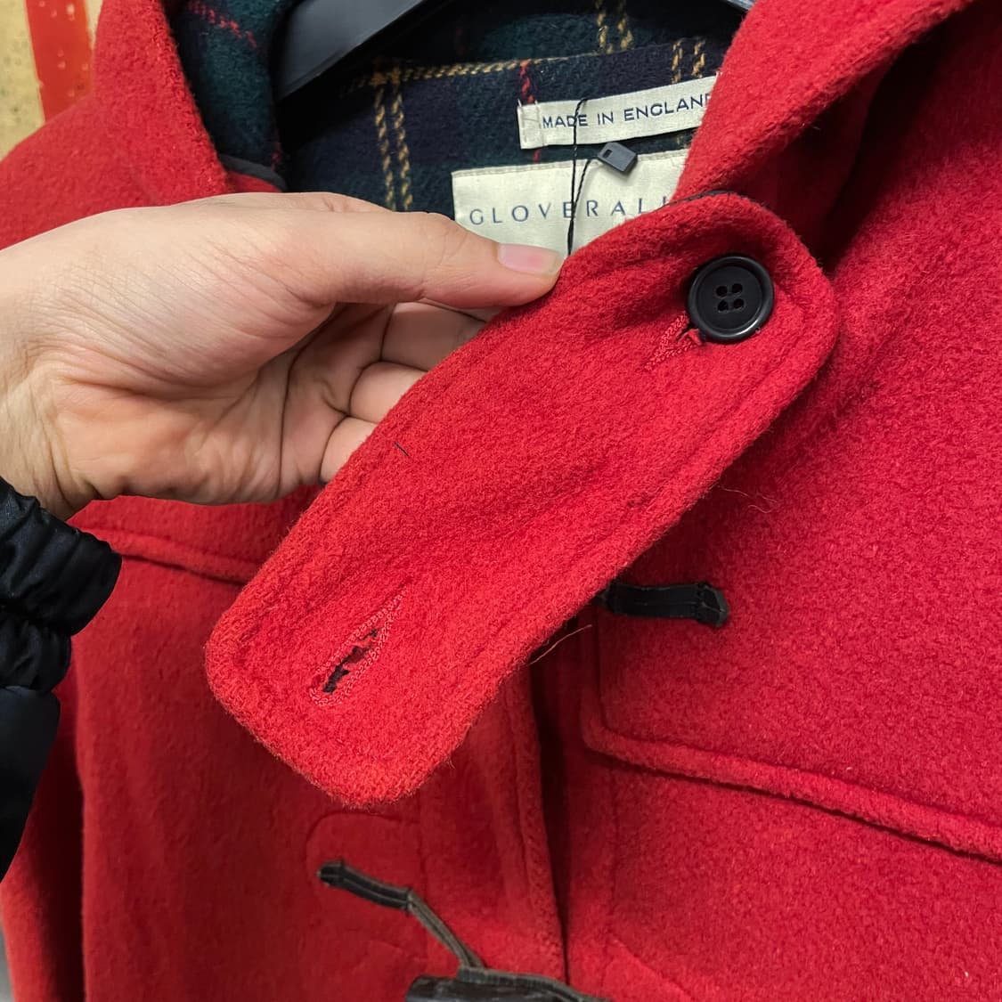 90s 글로버 올 GLOVERALL 후드 더플 코트 떡볶이 코트 상품이미지5