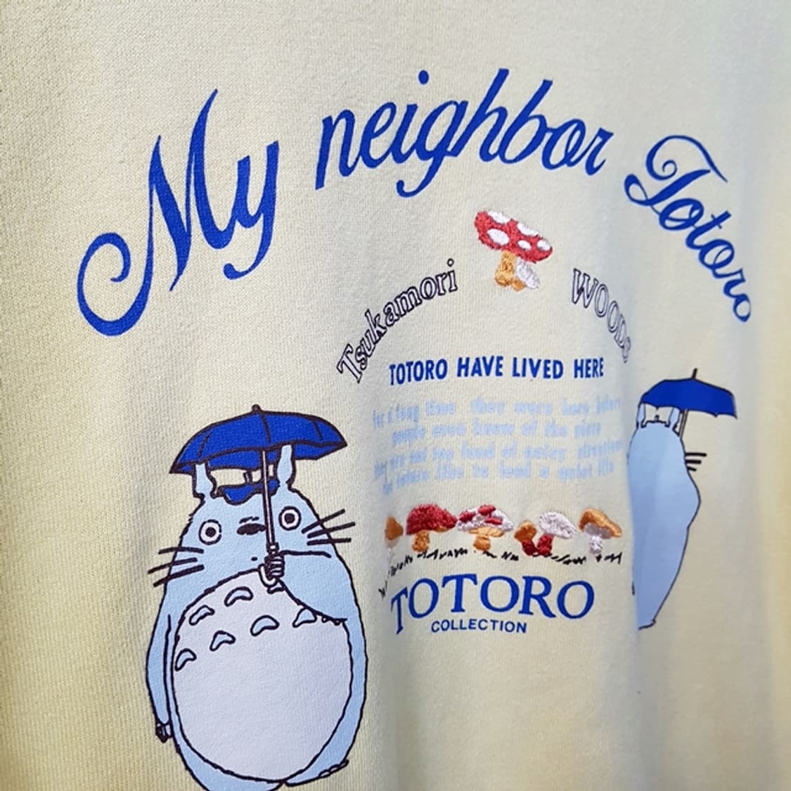 정품 이웃집의 토토로 맨투맨 티셔츠 옐로우 상품이미지4