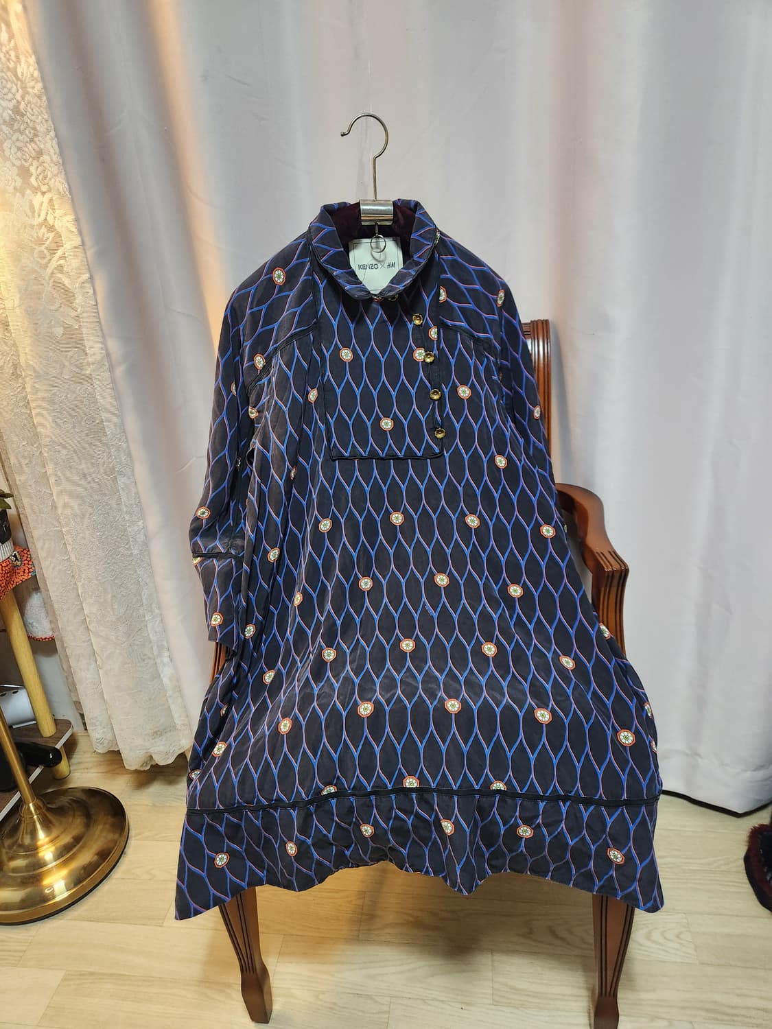 KENZOxH&M 패턴 플리츠 미니 원피스 상품이미지3