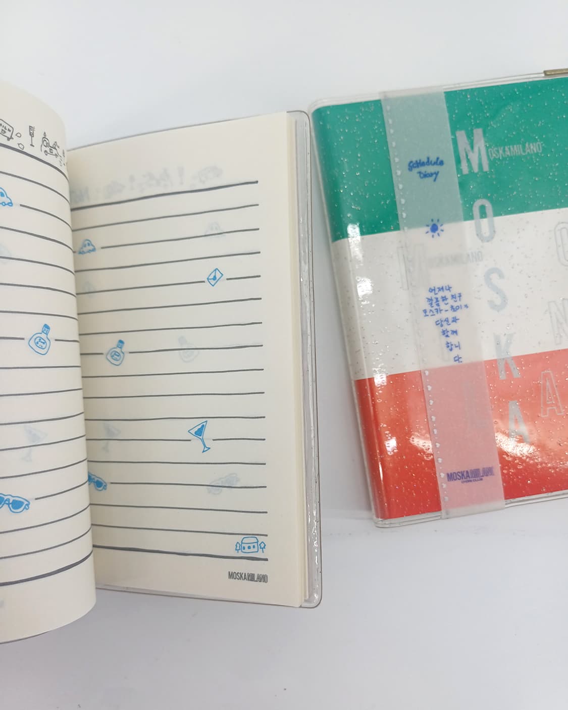 MOSKA MILANO 반짝이 펄 미니 밀라노  수첩 y2k 다이어리 상품이미지7