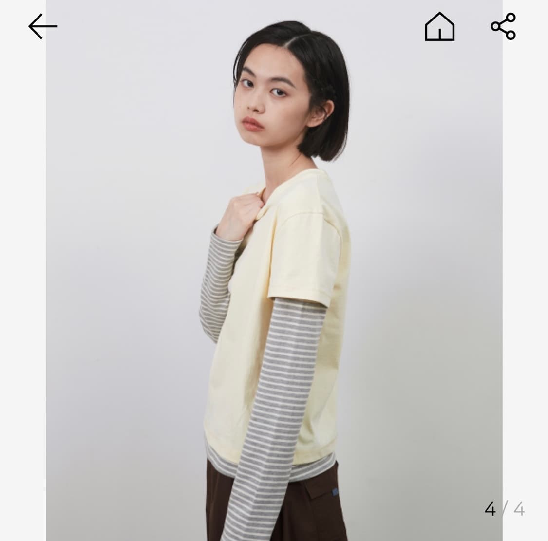 오헤시오 레이어드 스프라이트 슬리브 옐로우 상품이미지1