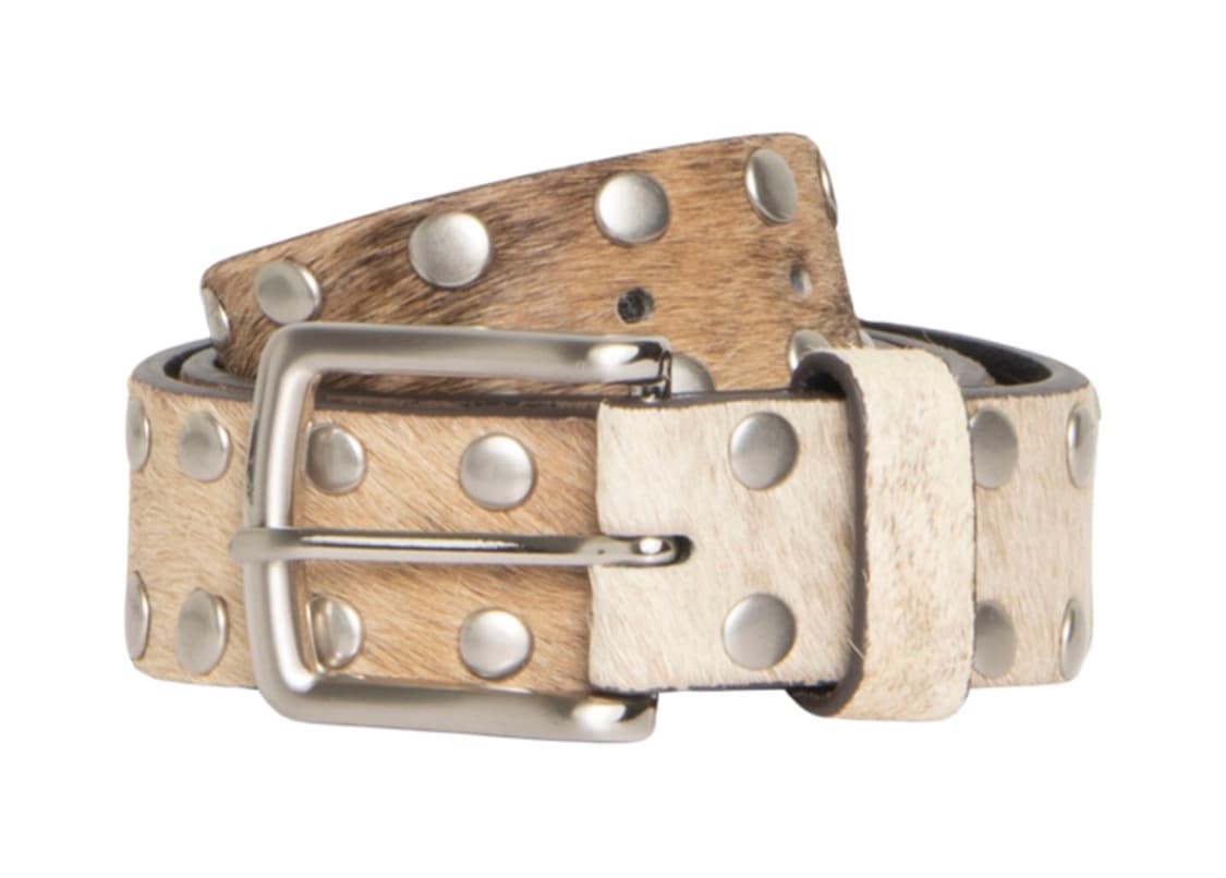 스투시 8볼 스터드 벨트 로우 카우하이드 헤어 xl 상품이미지1