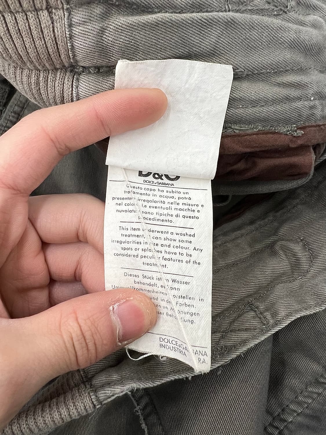 돌체앤가바나 모스 그레이 컨버터블 번트 드로우 카코 팬츠 상품이미지9