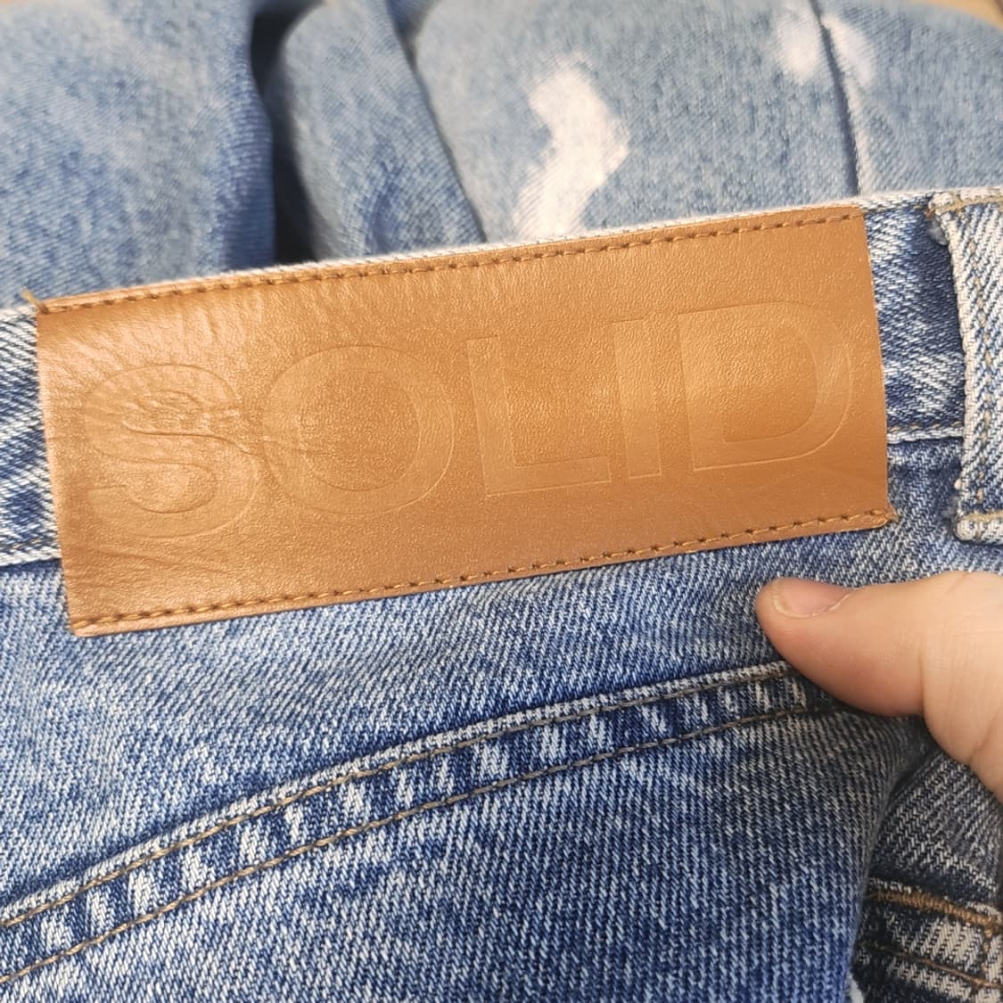 우영미 솔리드옴므 워싱 페인트 청바지 50사이즈 상품이미지3