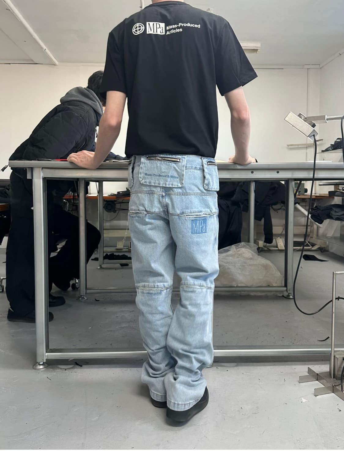 플라스틱프로덕트 백팬츠 bag pants (steel blue) S->M 상품이미지2