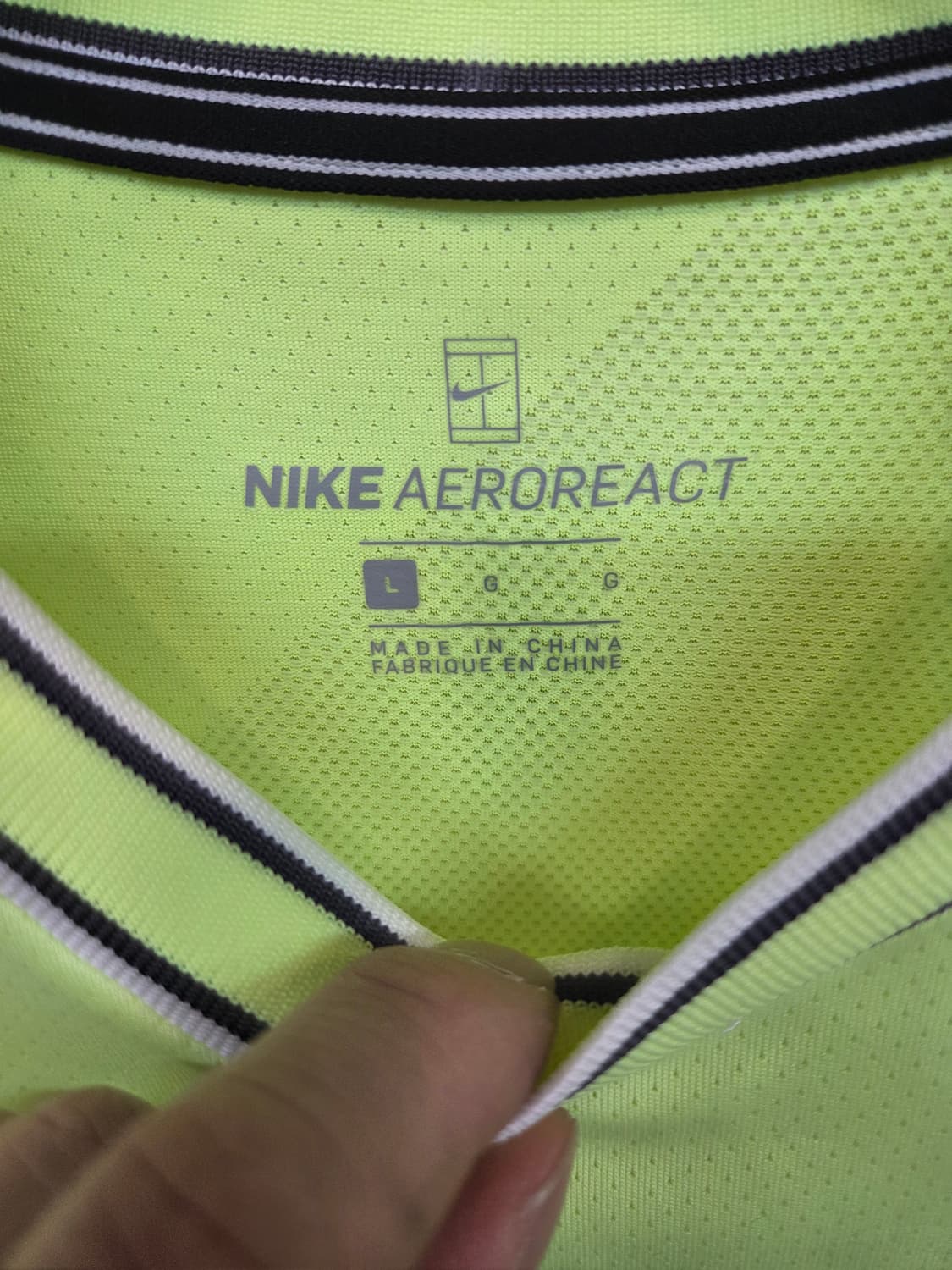 나이키 라파 테니스 코트 기능성 메쉬 반팔 L 상품이미지3