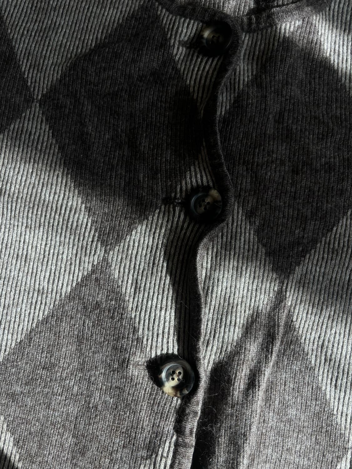 모리걸 아가일 니트 가디건 상품이미지2