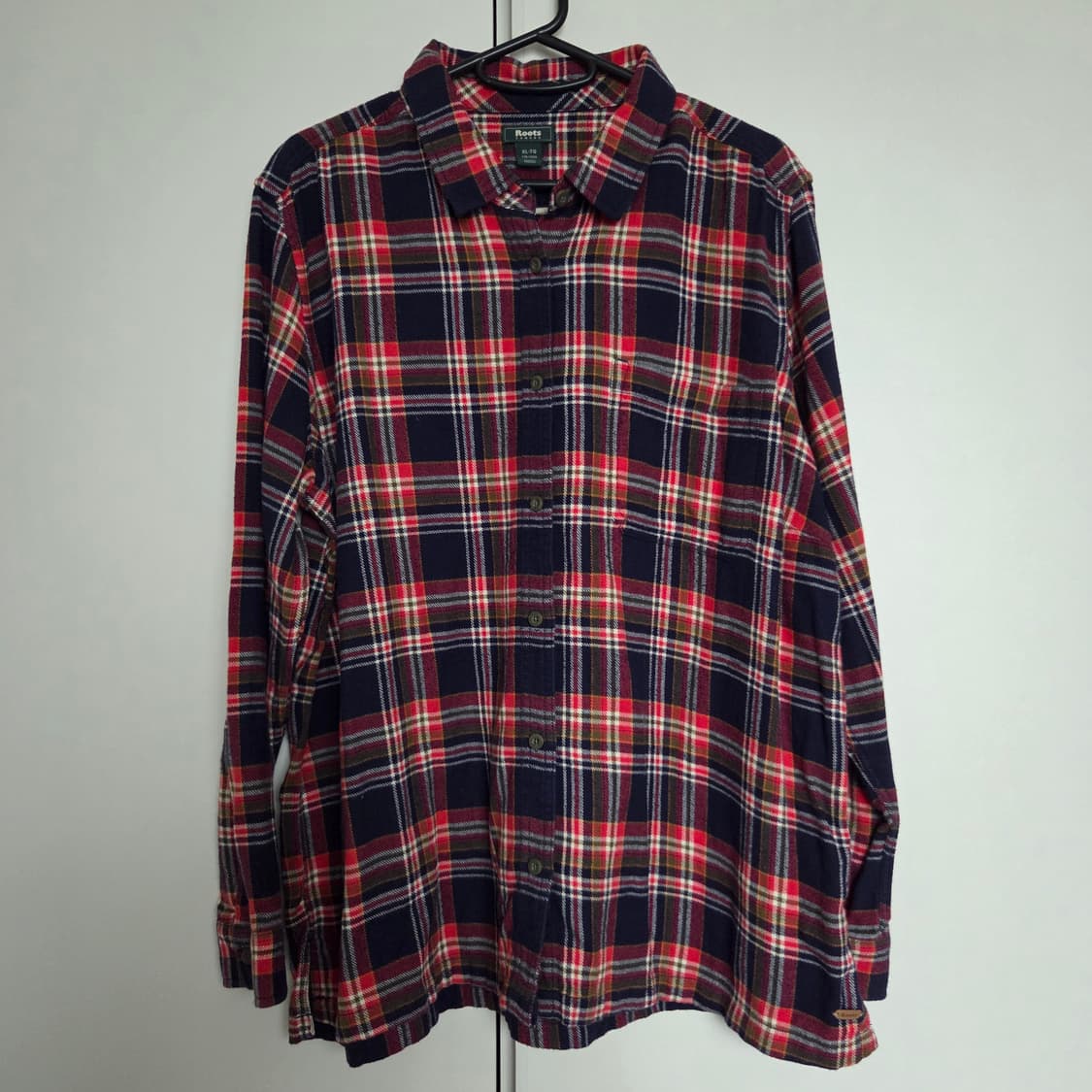 Roots 캐나다 플란넬 체크 셔츠 L(100) 상품이미지1