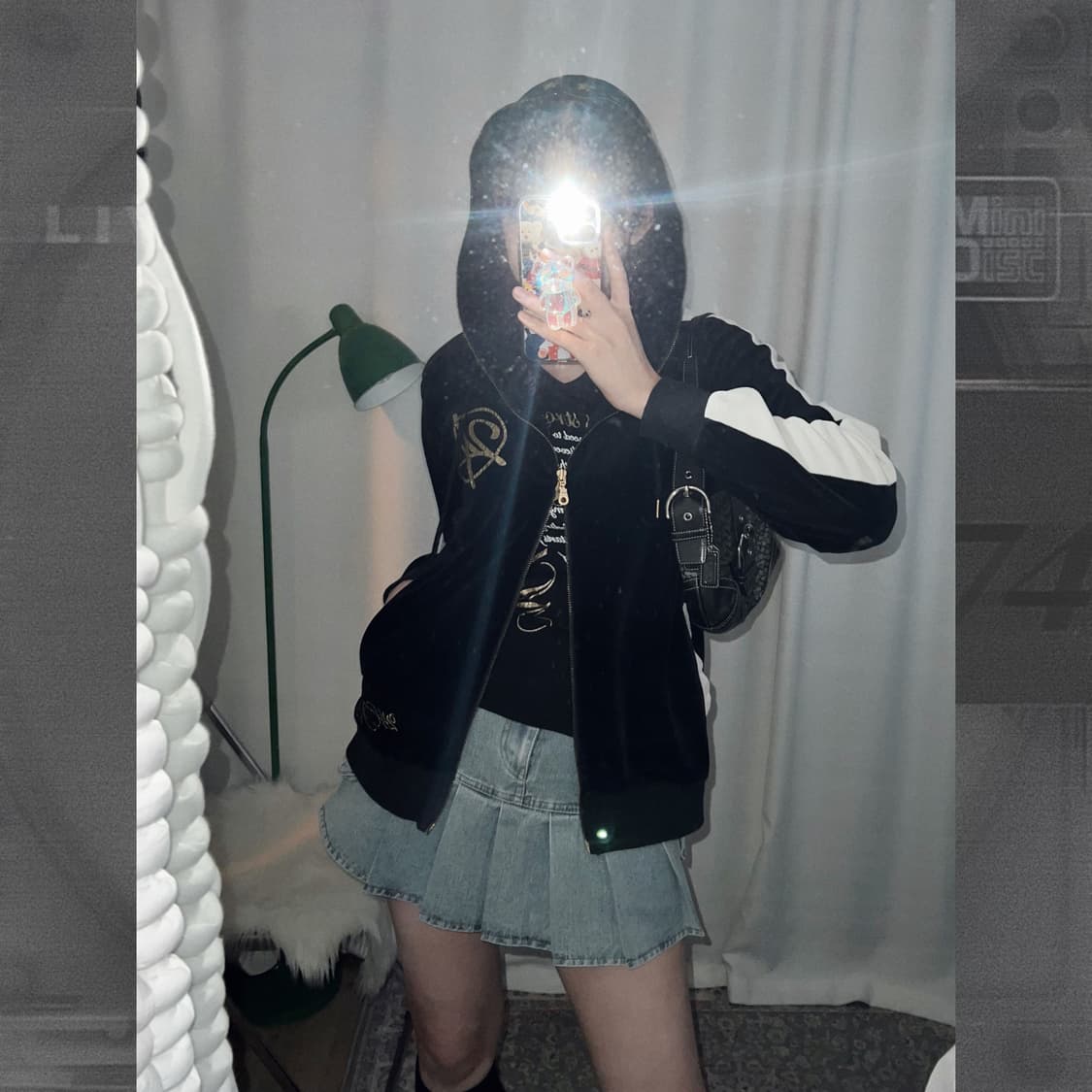 블랙 벨벳 와투케 투웨이 후드 집업 상품이미지2